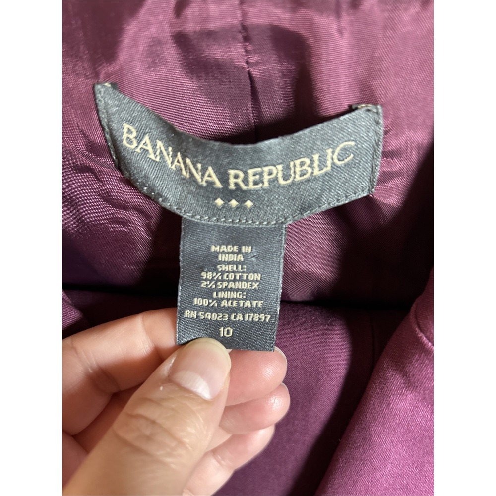 Banana Republic Size 10 Pants Suit Purple 2 Piece Button Jacket‎ Lined - Picture 4 of 12